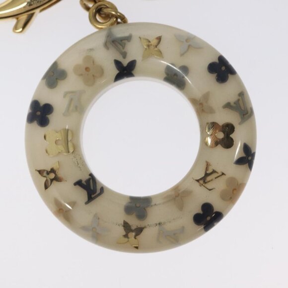 LOUIS VUITTON Porte Cles Marina Key Holder Charm Gold Tone - Picture 10 of 10